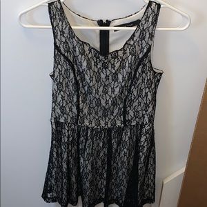 Black and White Lace Dress